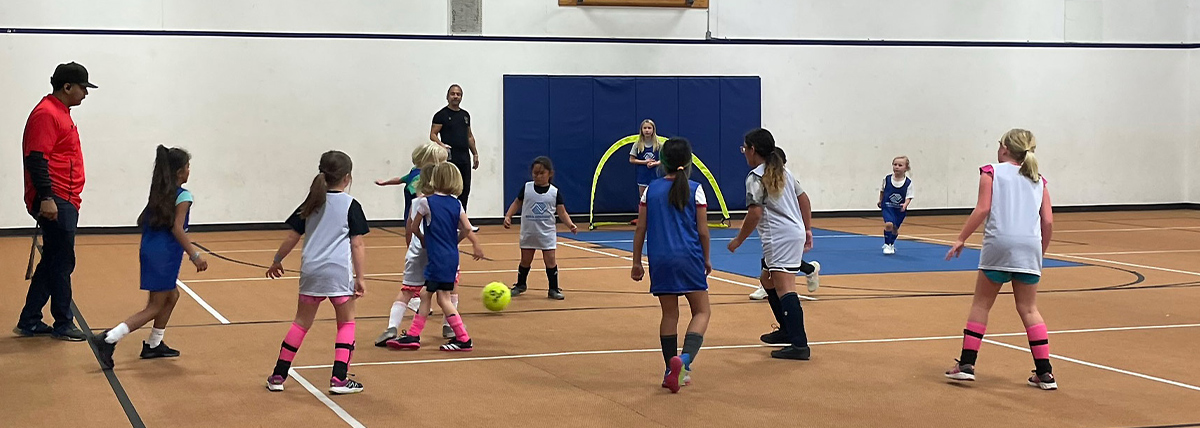 Athletics-program 3rd grade girls soccer league at Boys & Girls Club